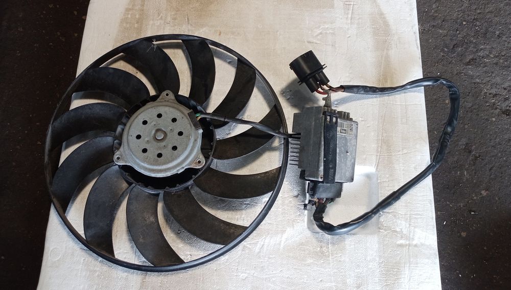 Wentylator chłodnicy moduł audi a4 b6 b7
