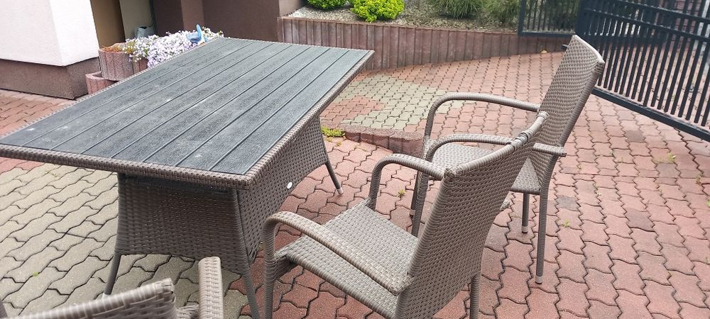 Stół ogrodowy,krzesła 6 szt.