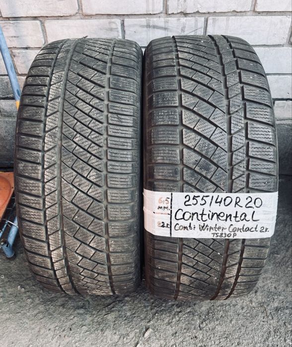 255 40 20 continental ts 830P зима 2 шт протектор 80%