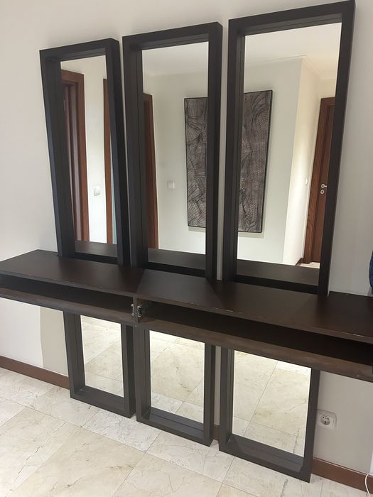 Móvel de hall entrada e com espelhos