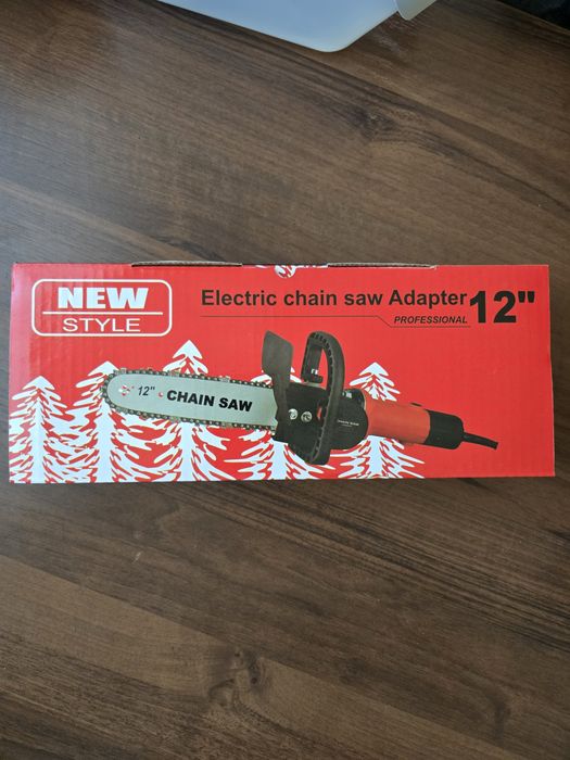 Piła łańcuchowa na szlifierkę kątową adapter prowadnica łańcuch