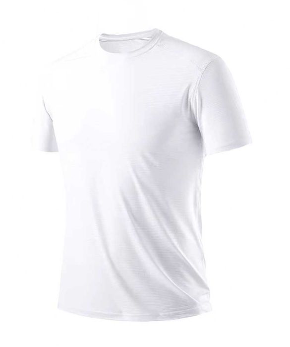 Oddychający T-shirt treningowy szybkoschnący biały XL