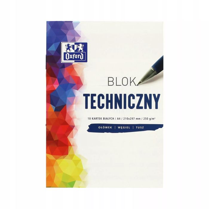 Bloki techniczne A4, 10 kartek białych (20sztuk). Nowy Produkt