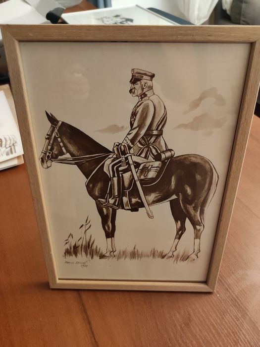 Józef  Piłsudski rysunek Henryk Gecow kaszanka