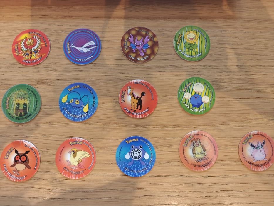 Lote 13 Pokémon Tazo 2 e Taz 3 Matutano (Com Lugia e Ho-Oh)
