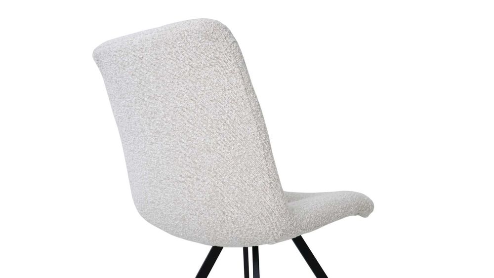 Krzesło Falco krzesło w tkaninie boucle Ascot Pearl
