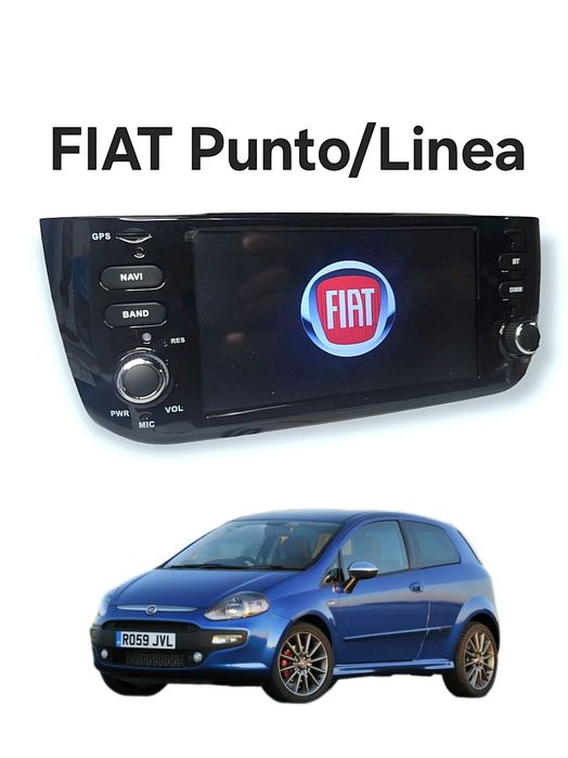 Rádio Android 14 com GPS FIAT Grande Punto/Línea (Artigo Novo)