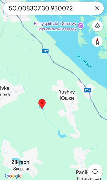 Земельна ділянка ОСГ 1,5 га на березі річки між с.Стрітівка та с.Юшки