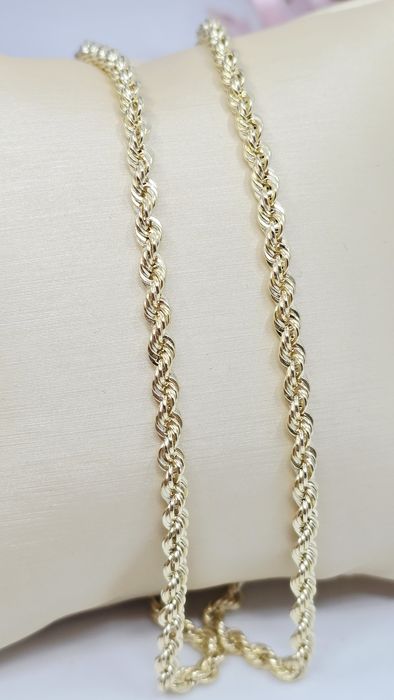 Złoty łańcuszek splot kordel diamentowany próba 585 14k waga 5.87