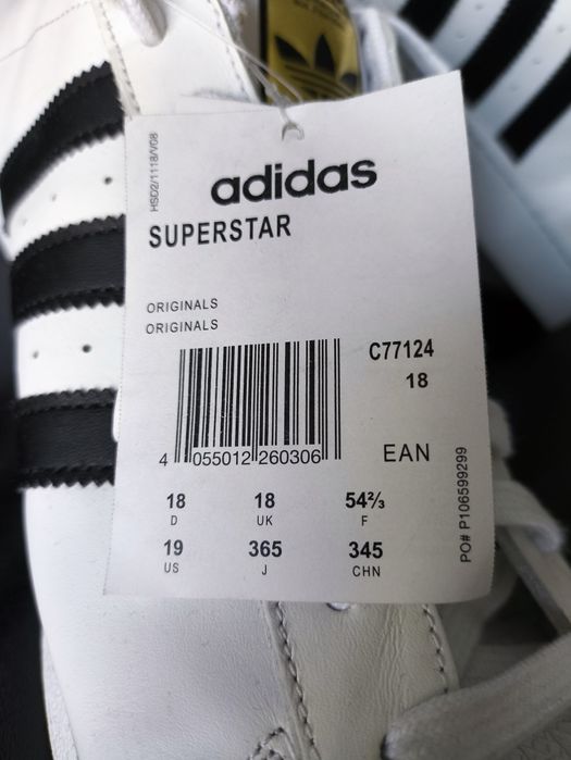 Adidas Superstar La marque aux 3 bandes 35см, 54.2/3: 1 600 грн