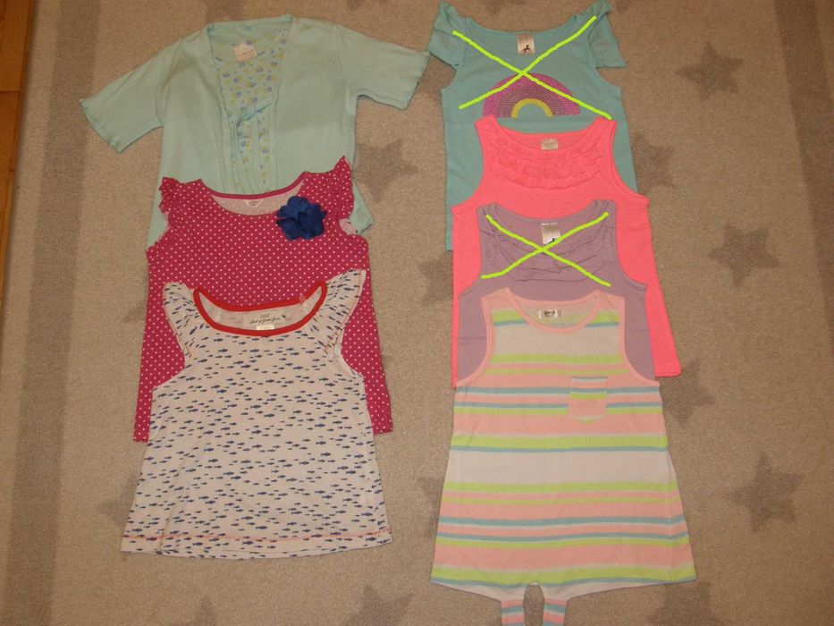 Bluzki bez rękawków, r. 110, koszulki na upał, C&A, Pepco, H&M, 5 szt.