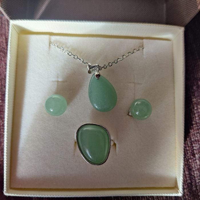 Biżuteria komplet - Awenturyn