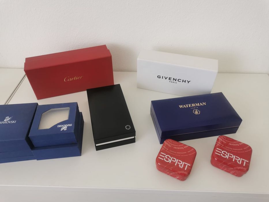 Várias caixas - Mont Blanc / cartier/ Givenchy/ waterman/ Swarowsky