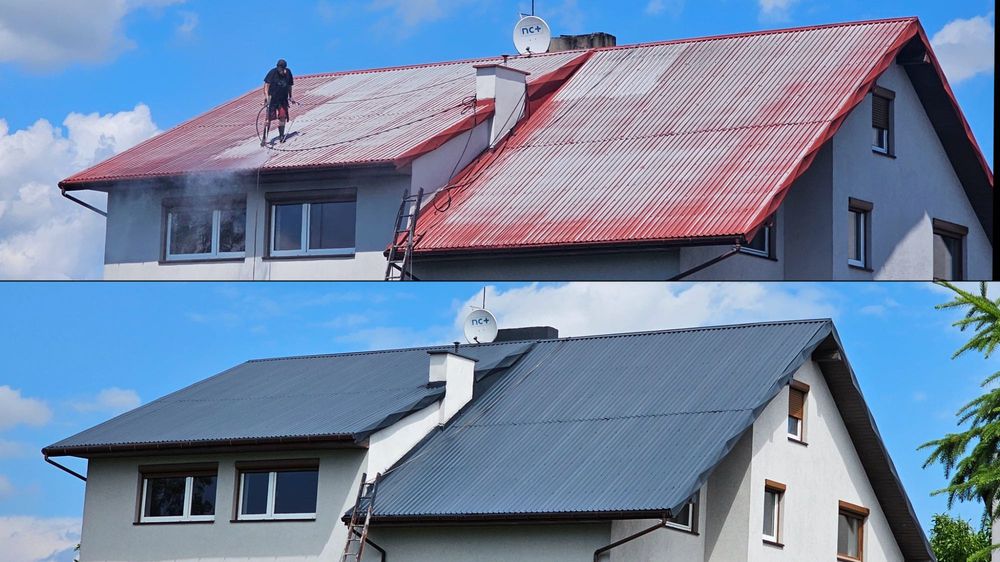 Malowanie dachów natryskowo wolne terminy gwarancja  Piotrków Bełchatów Tomaszów Radomsko