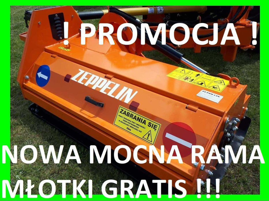 Kosiarka Bijakowa Tylno Boczna ZEPPELIN 1400R Mulczer 140cm Do Ciągnika od 50 KM Do Poboczy Skarp Rowów Gałęzi Krzaków Miedzy Nieużytków Samosiejek
