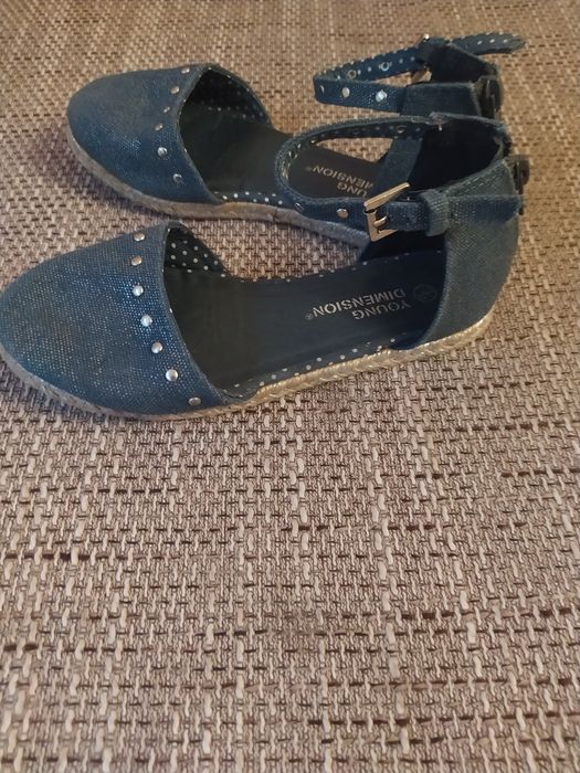 Buty dziewczęce espadryle tekstylne roz 32 , wkl 21 cm.