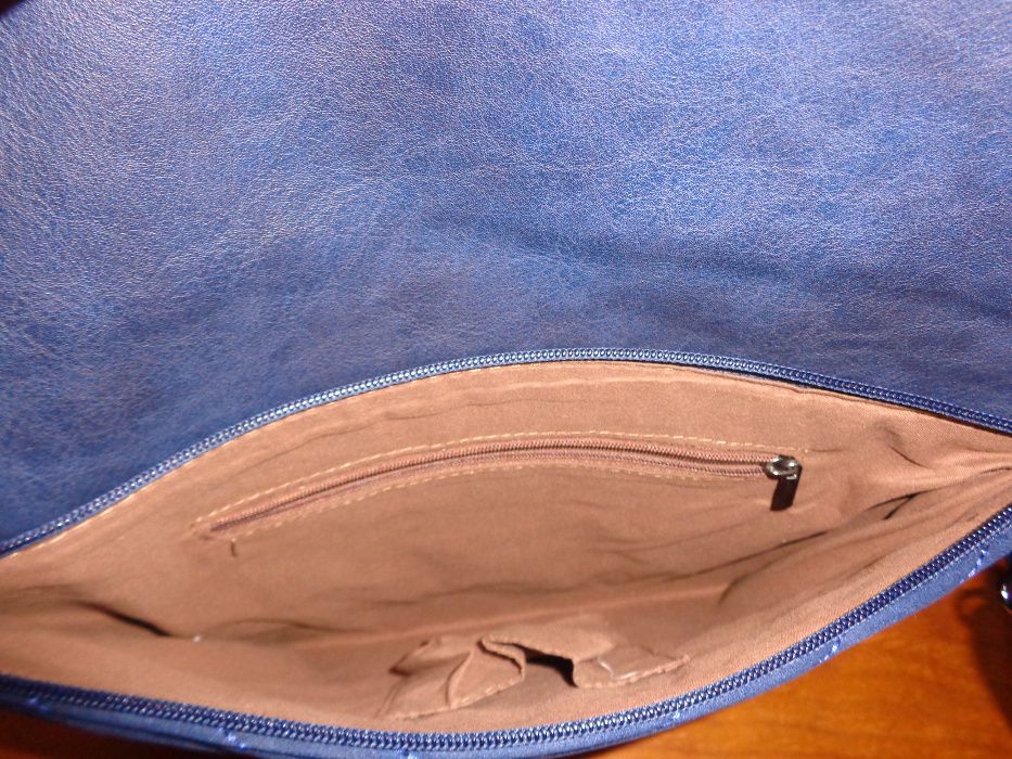 Mala / clutch azul veludo