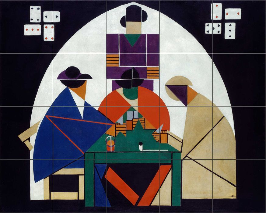 "Jogador de cartas" de Theo van Doesburg (1916/1917)