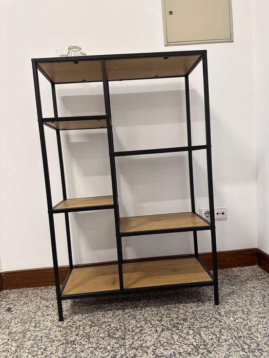 Estante carvalho e ferro