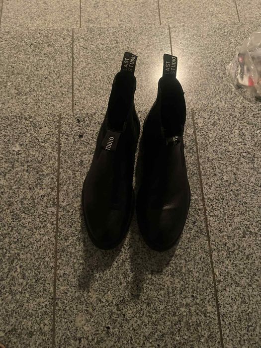 Buty męskie czarne, skórzane, rozmiar 42