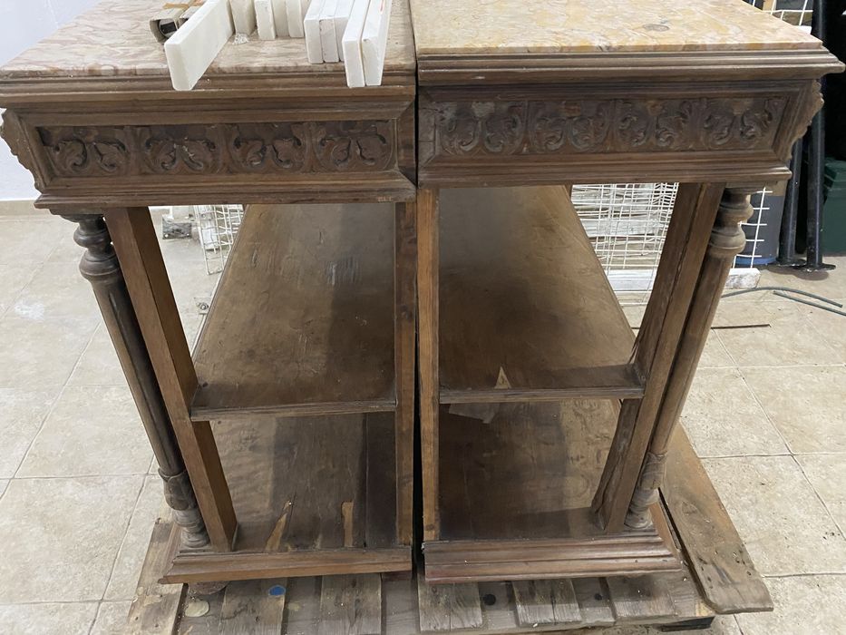 Móveis antigos com pedra marmore (+de 100 anos)