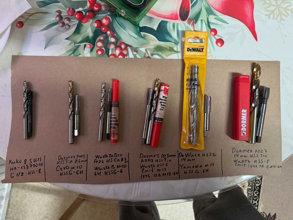 Нарізний інструмент(мітчики,плашки)wurth,dormer,thurmer,osg,guhring