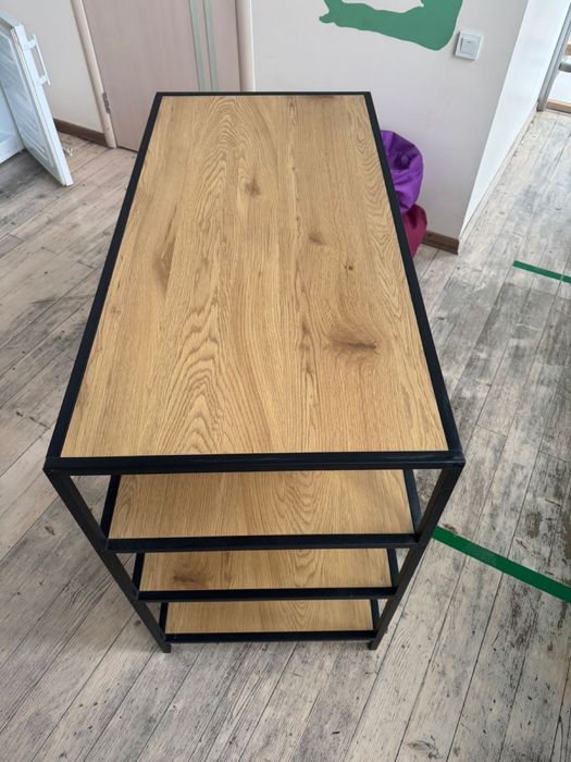 Стіл барний TRAPPEDAL 60х120 дуб/чорний JYSK