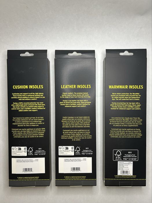 DR. MARTENS устілки стельки Leather Cushion Cork Insoles
