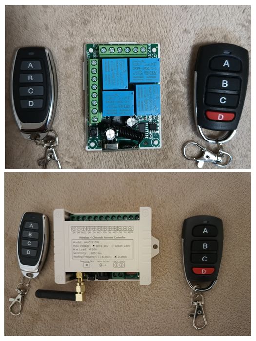 Радіореле 1,2,4 канальні.Реле  4 канали WI-FI   + Rf пульт Tuya Smart.