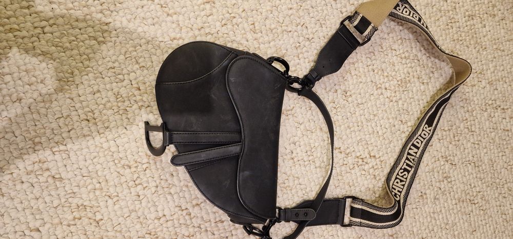 Dior Saddle Bag czarna matowa