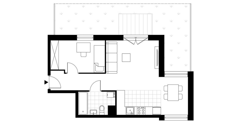 2-pokojowe mieszkanie 44 m² Bez Pośredników - Widok 4