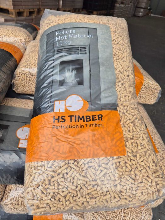 PELLET HS TIMBER certyfikowany A1 EN PLUS DIN PLUS pelet sosna Transport gratis  990 kg