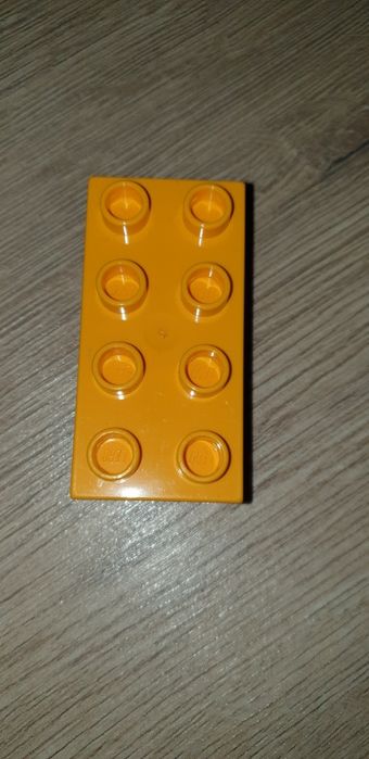 Klocki lego duplo 2x4 pomarańczowy 1szt