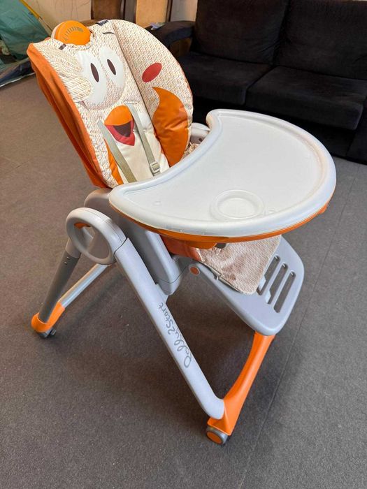Cadeira da papa Chicco Polly2Start - Fancy Chicken Laranja.
