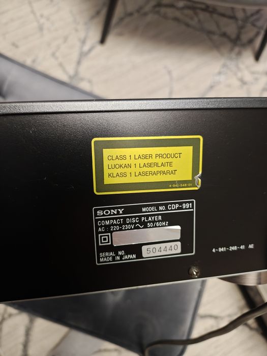 Odtwarzacz CD SonyCDP-991 Japan wysoki model.Bez pilota