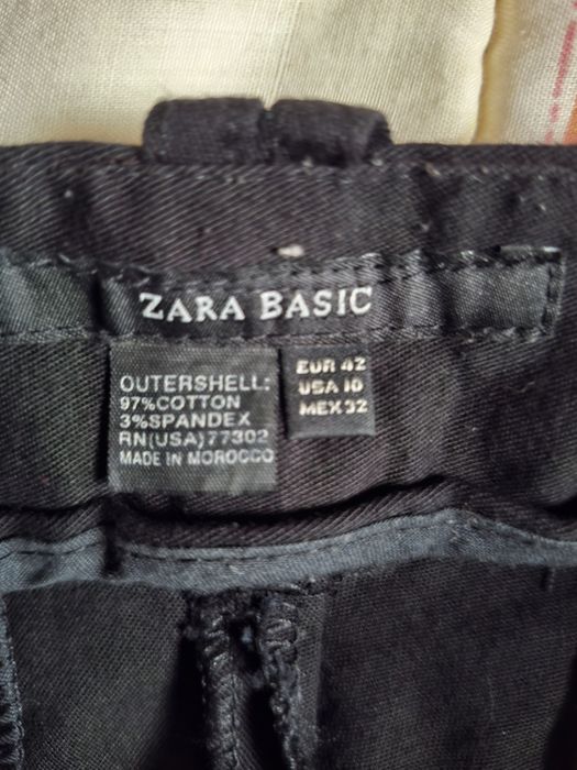 Czarne Spodnie Zara Basic EUR 42 (M)