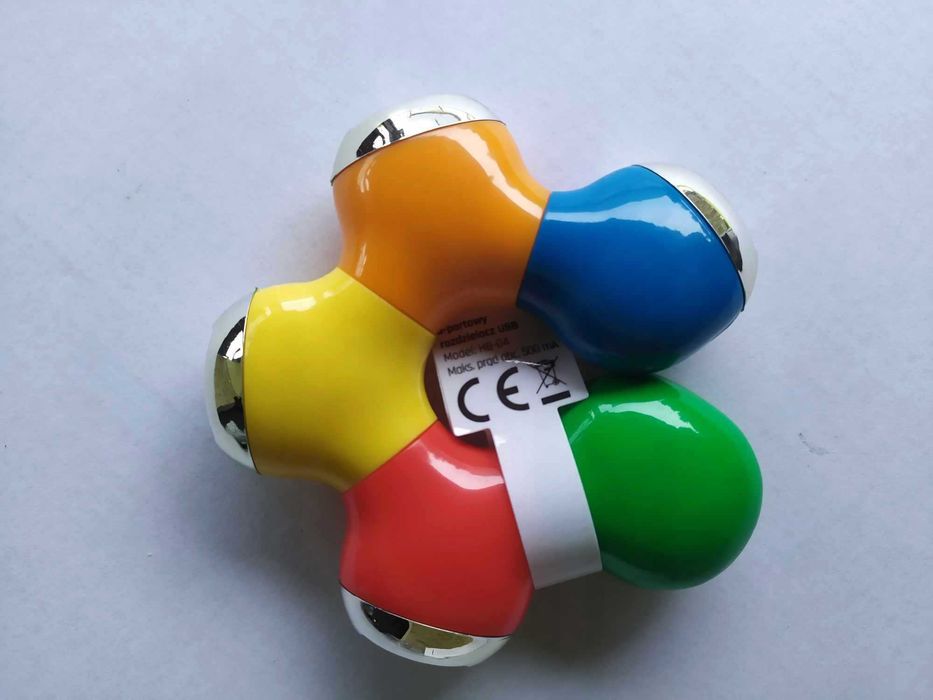 Rozdzielacz USB HUB 4-portowy obrotowy zestaw 5 szt