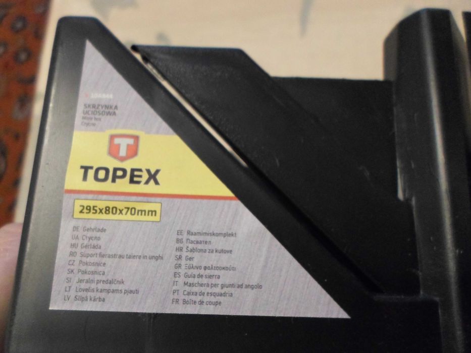 Стусло столярне (пласт) (22,5°, 45°, 90°), 295х80х70мм Topex без пилки