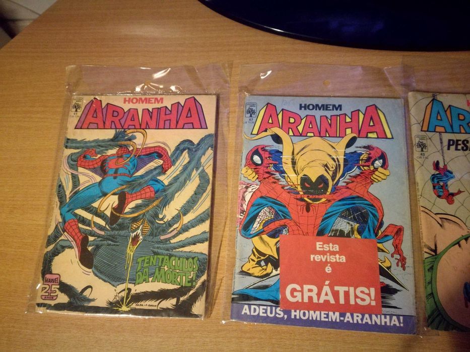 Lote 9 livros antigos Banda Desenhada/Comics Spider Man (Homem-Aranha)