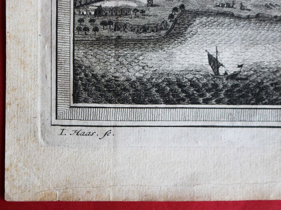 GOA «Prospect af Goa» gravura de I. Haas cc 1754 Bellin