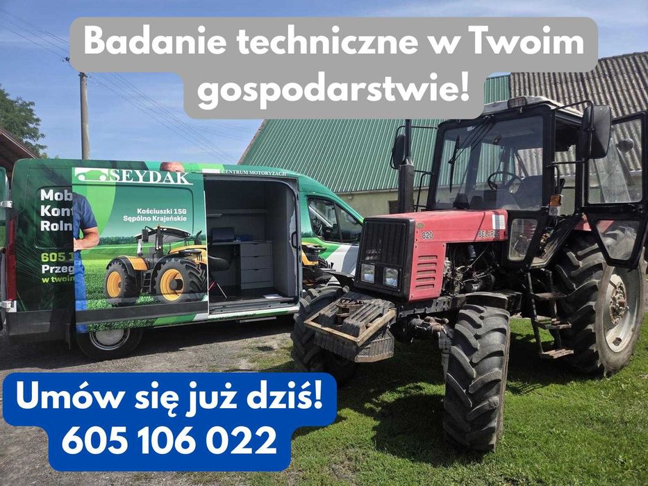 Mobilna stacja kontroli pojazdów rolniczych – badania techniczne z dojazdem
