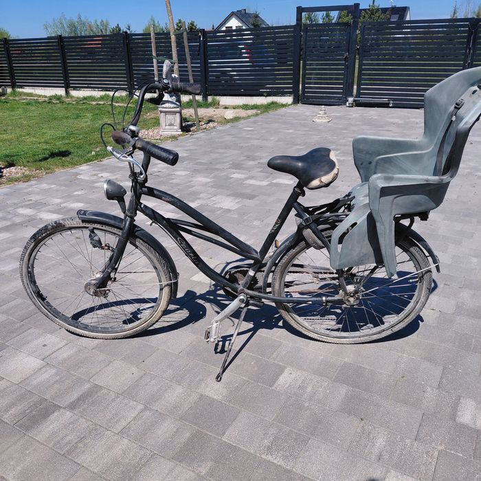 Rower miejski z fotelikiem