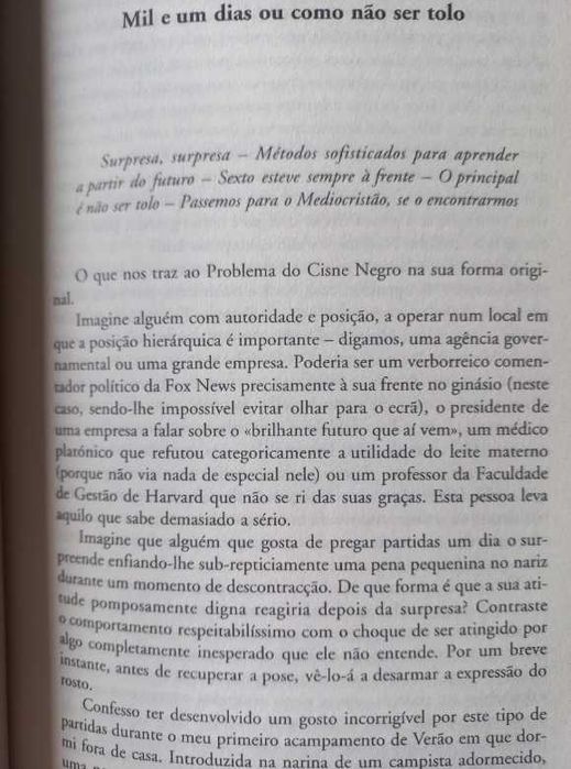 O Cisne Negro; O Impacto do Altamente Improvável - Nassim Nicholas Taleb