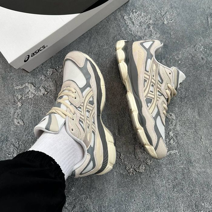 Кросівки Кроссовки ASICS Gel-NYC beige grey Бежевий Сірий Бежевый Серый Кросовки демісезон