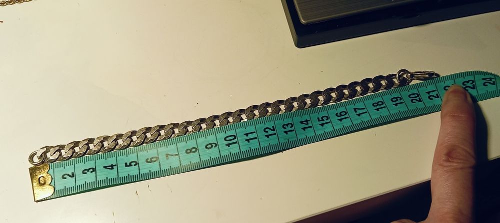 Srebrna solidna męska bransoleta