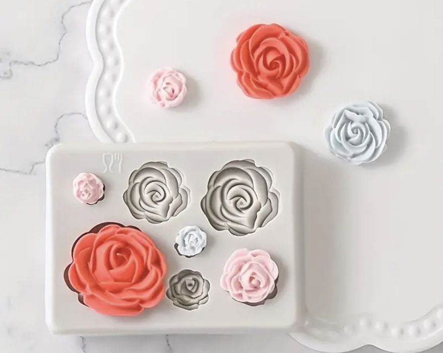 Forma silikonowa różyczki różne wymiary