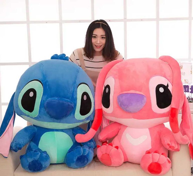 Велика м'яка плюшева іграшка Стіч (Ангел) 90 см