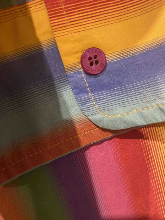 ETRO MILANO fantazyjna markowa długa koszula r. 42