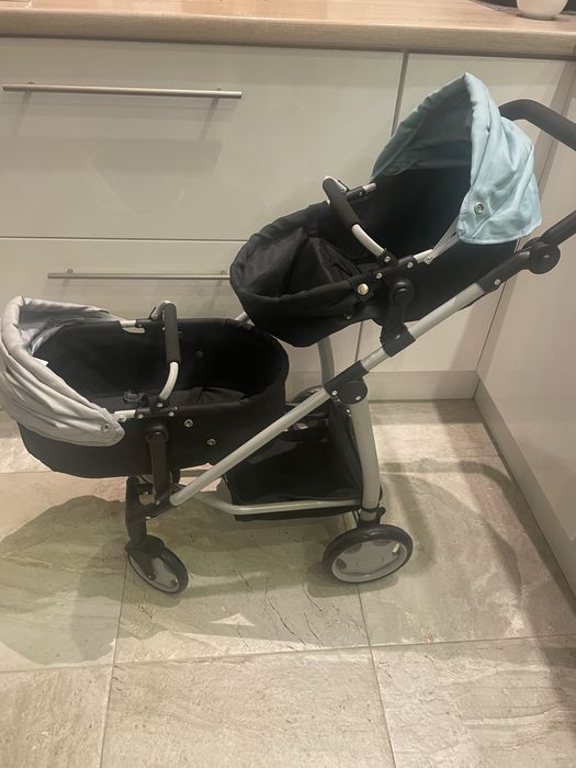 Wozek podwojny dla lalek 4 w1 dla dziewczynki