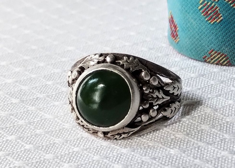 Katalogowy srebrny pierścionek Warmet. PRL.